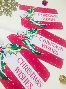 Merry Christmas Personalised label (pack of 10)