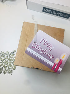 Personalised Candle Christmas label