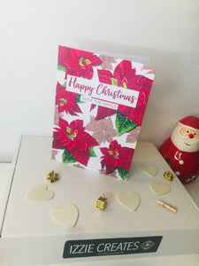 Poinsettia Christmas Card