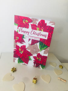 Poinsettia Christmas Card