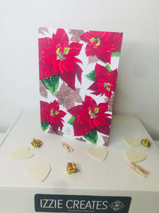 Poinsettia Christmas Card