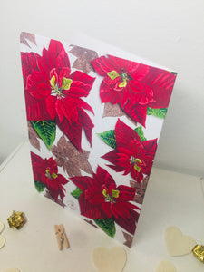 Poinsettia Christmas Card