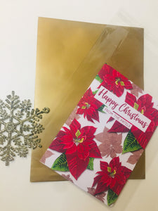 Poinsettia Christmas Card