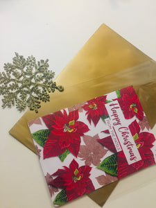 Poinsettia Christmas Card