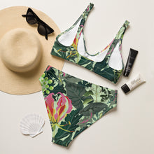 Load image into Gallery viewer, Tropical Recycled high-waisted bikini
