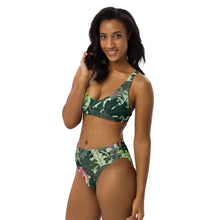 Load image into Gallery viewer, Tropical Recycled high-waisted bikini
