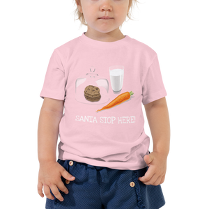 SANTA STOP HERE Toddler Short Sleeve Tee